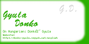 gyula donko business card
